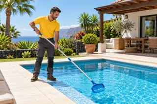 Imagen ilustrativa: Iluminación y equipamiento de piscina